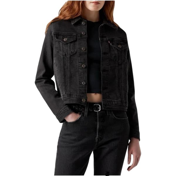 Levis Dam Enfärgad Långärmad Truckerjacka i Denim