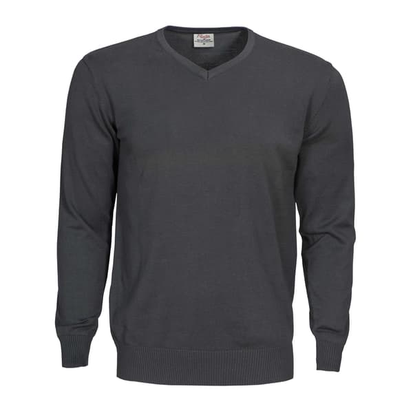 Printer Forehand strikket sweatshirt med V-hals til mænd