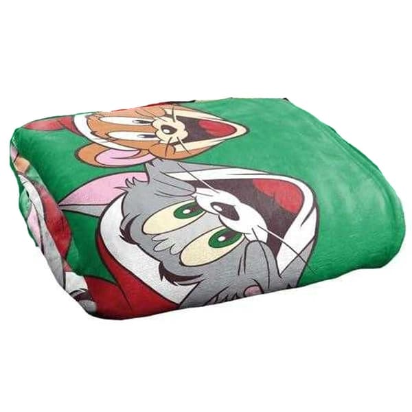 Tom and Jerry Santa Hat Blanket