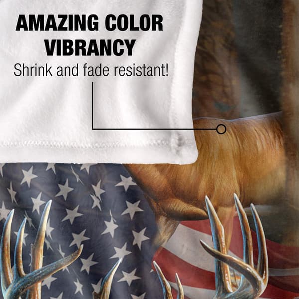 JQ Licensing Silky American Flag Deer Supersoft-peitto