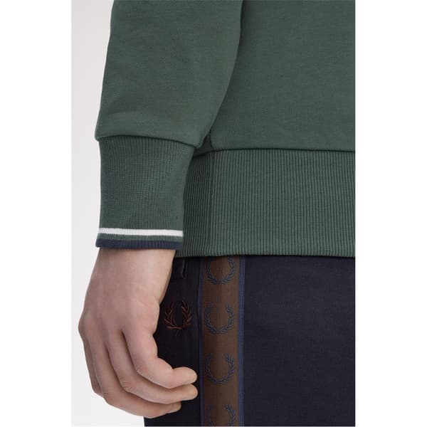 Fred Perry Mens Logo Half Zip Sweatshirt