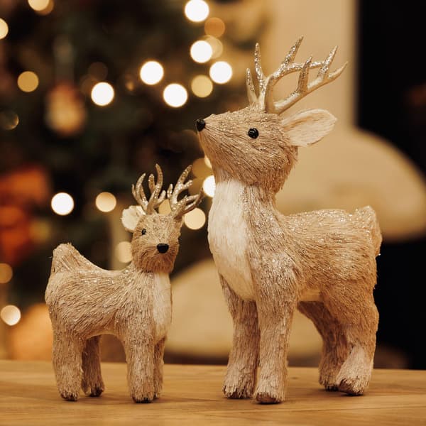 Standing Straw Deer 13cm
