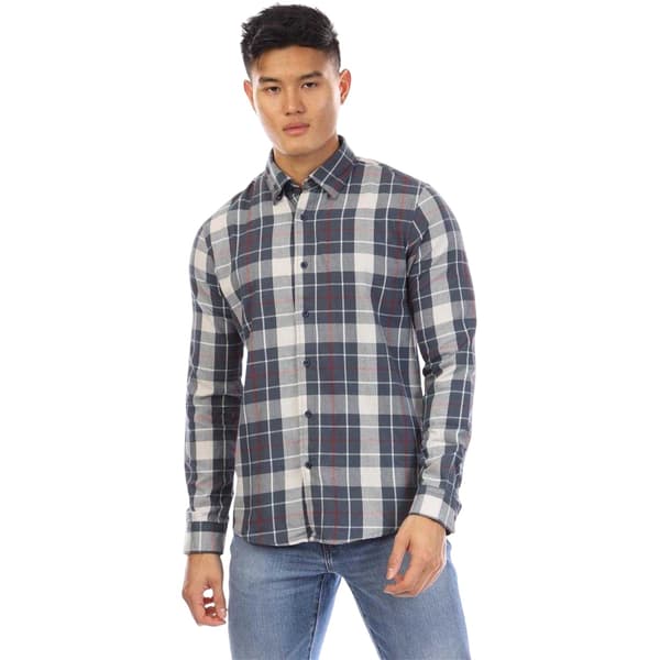 Peter Werth Mens Plaid Collared Regular Shirt