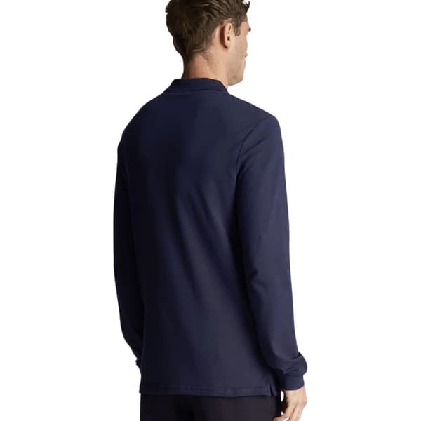 Lyle & Scott Herrars Logotyp Långärmad Pikétröja