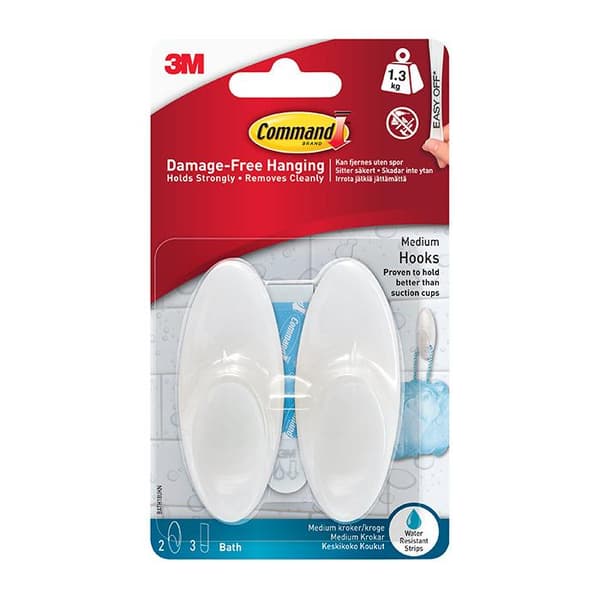 BATH18-ES Command Badrum Mellan Badkrok 1.3kg 2-pack