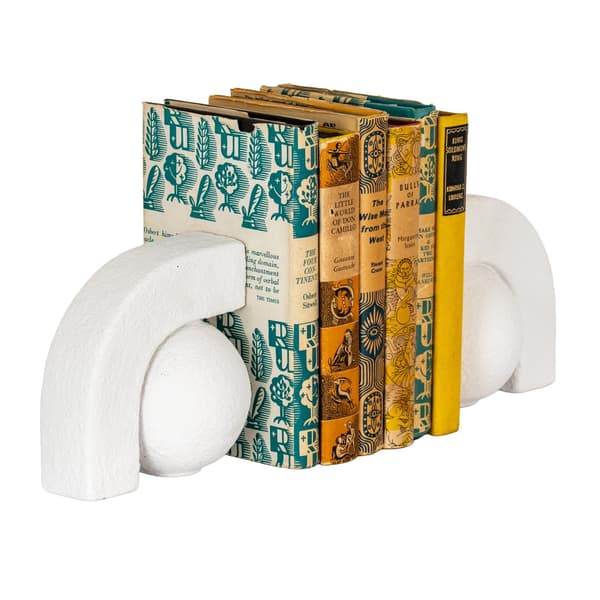 Hill Interiors Ashen Ceramic Book Ends