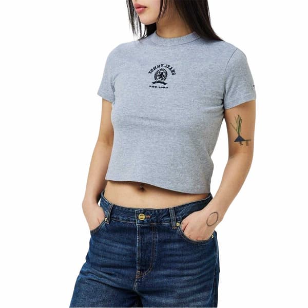 Tommy Jeans Dam Varsity Logo Regular Croppad Topp