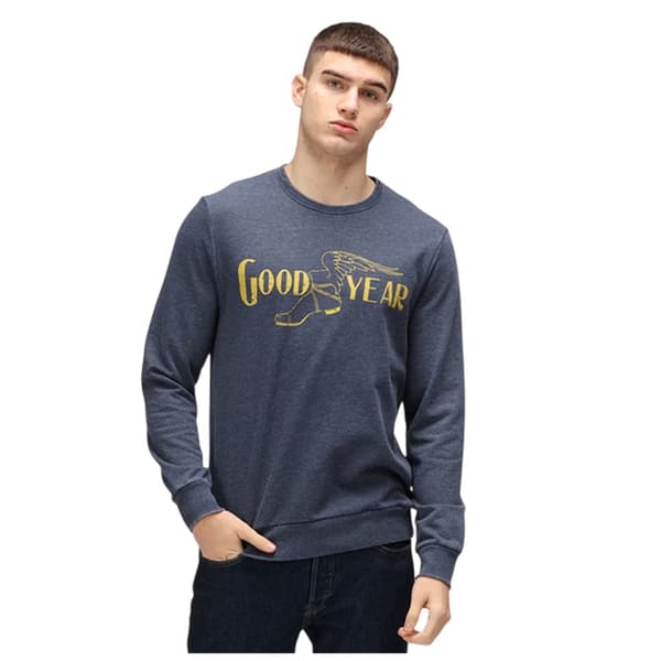 Goodyear Mens Logo Crew Neck Regular Sweatshirt