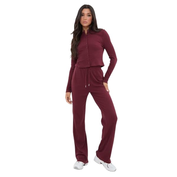I Saw It First Womens/Ladies Ribbed Button Front Top