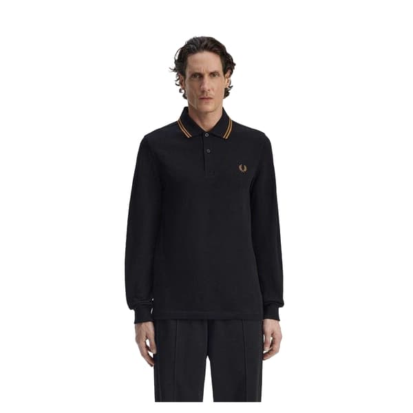 Fred Perry Långärmad Pikétröja för Herr