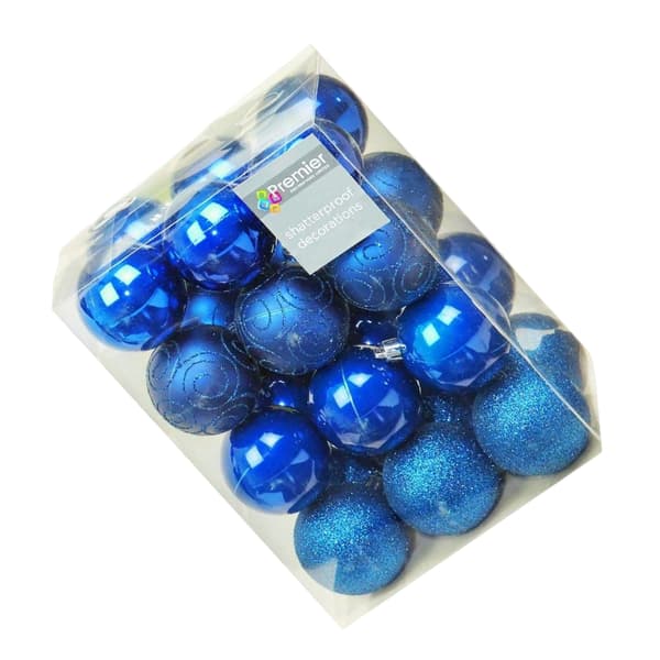Premier Multi-Finish Bauble (Pack of 24)