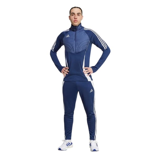 Adidas Herr Tiro 24 Vinteriserad Logotyp Quarter Zip Tröja