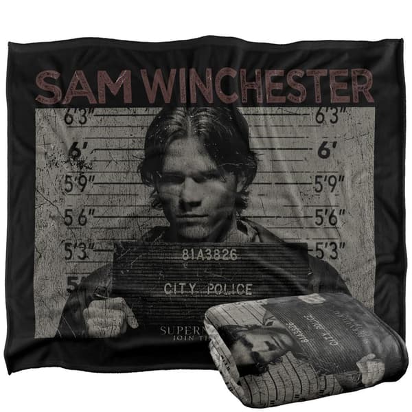Supernatural Mugshot Sam Winchester Blanket