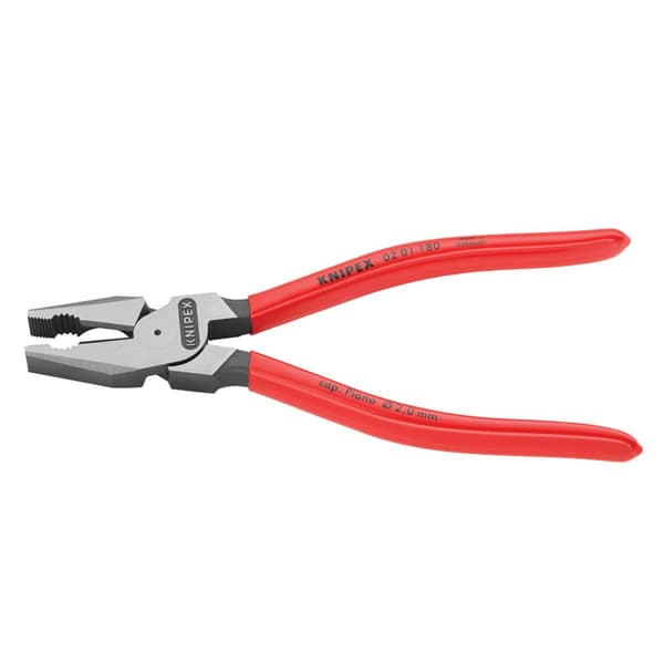Knipex 02 01 Series High Leverage Combination Pliers, Plastic Coated Grip