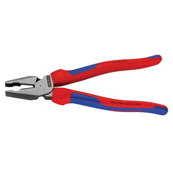 Knipex 02 02 Series High Leverage Combination Pliers, Multi-component Grip