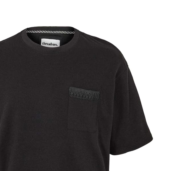 Threadbare Herr Dunedin Texturerad Stickad Regular T-shirt