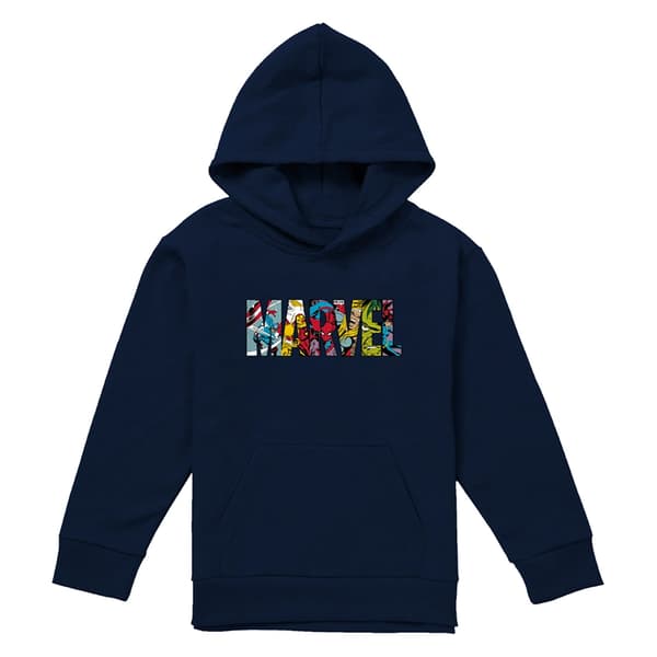 Marvel Childrens/Kids Characters Logo Pullover Hoodie