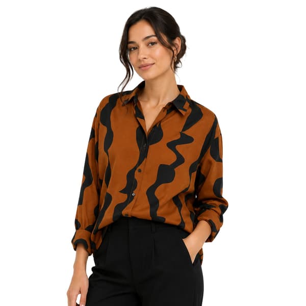Vero Moda Dam Abstrakt Regular Skjorta