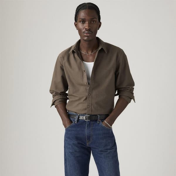 Levis Mens Plain Slim Shirt
