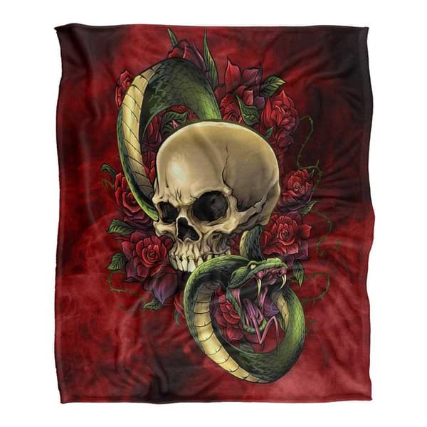 JQ Licensing Silky Skull Supersoft Blanket
