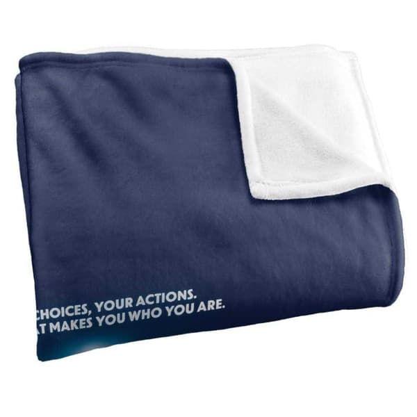 Superman 2025 Your Choices Shield Soft Touch Blanket