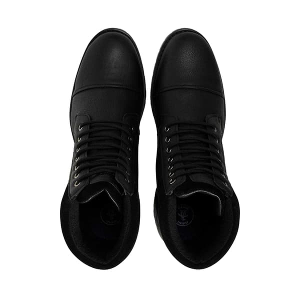 Original Penguin Mens Plain Leather Combat Boots