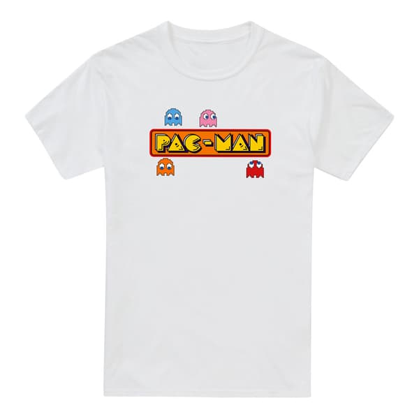 Pac-Man Miesten Box Logo T-paita