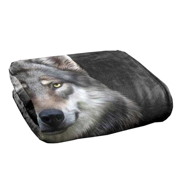 JQ Licensing En Silky Wolf Head Supersoft Blanket