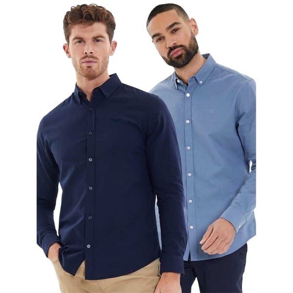Threadbare Herr Oxford Regular Skjorta (2-pack)