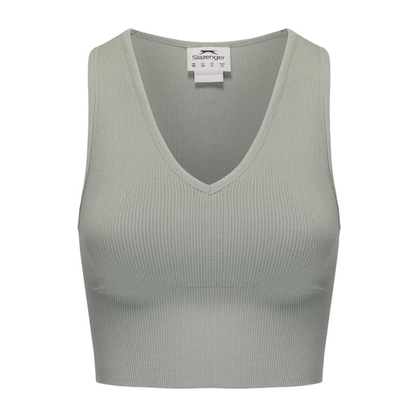 Slazenger Dam V-ringad Slim Croppad Topp (2-pack)