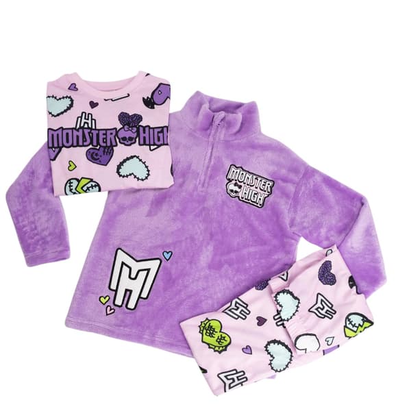 Monster High Långärmad Lång Pyjamas för Flickor (3-pack)