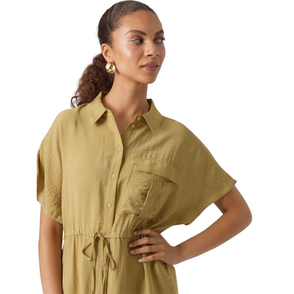 Vero Moda Dam Iris Krage Midi Skjortklänning