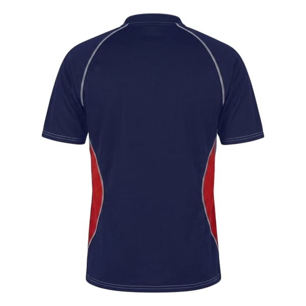 Gilbert Mens Contrast Panel Regular Raglan Rugby Shirt