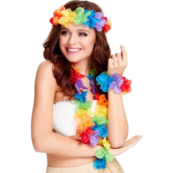 Smiffys Hawaiian Rainbow Kostymtillbehörsset