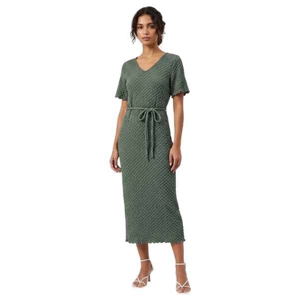 Vero Moda Dam Bubbel V-ringad Midiklänning