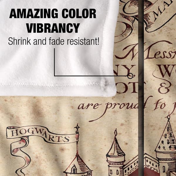 Harry Potter Marauders Map Blanket