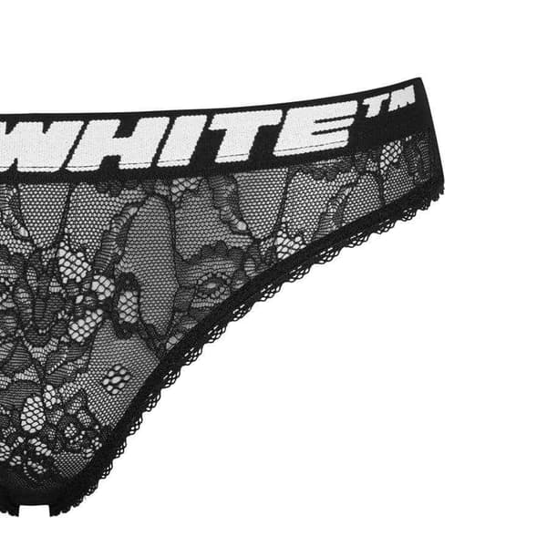 Off White Kvinder/damer med blomstrede blonder i trusser