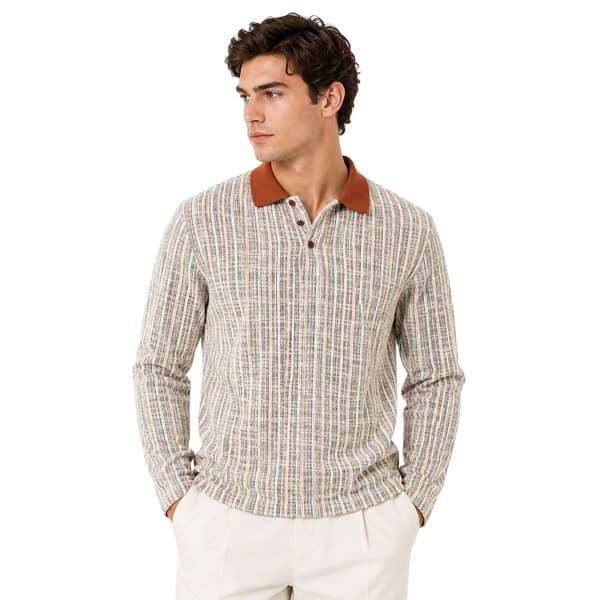 Jack And Jones Herr Randig Regular Vinter Pikétröja