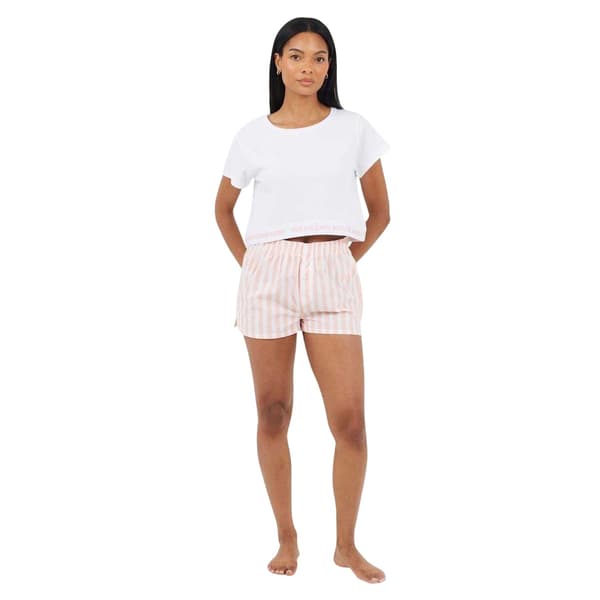 Brave Soul Dam Weekend Mode Randig Kort Pyjamas Set