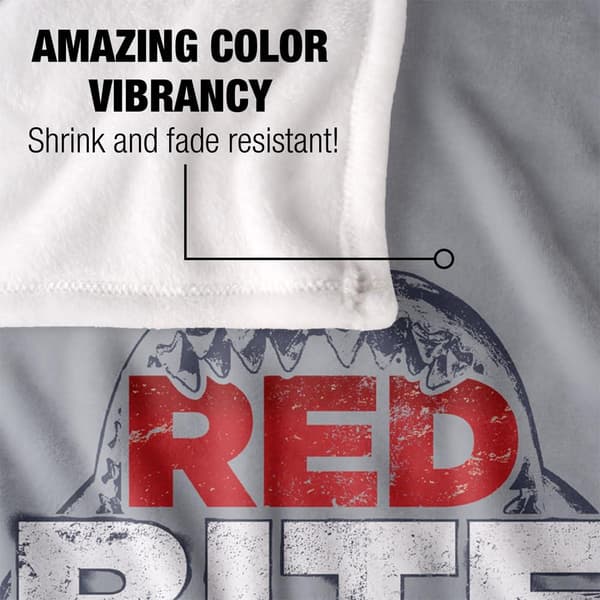 Shark Week Red Bite And Blue Soft Touch Blanket