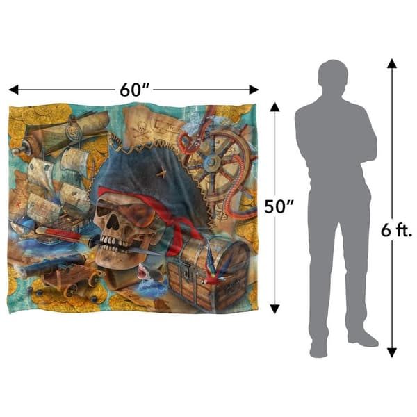 JQ Licensing James Piazza Silky Pirate Supersoft Blanket