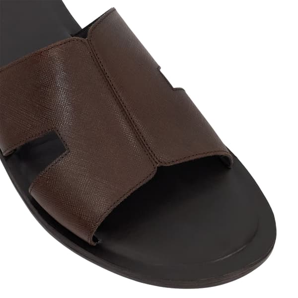 Dune London Mens Itos Leather Flat Slides