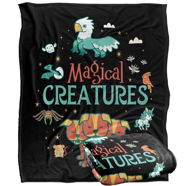 Harry Potter Magical Creatures Chibi Blanket
