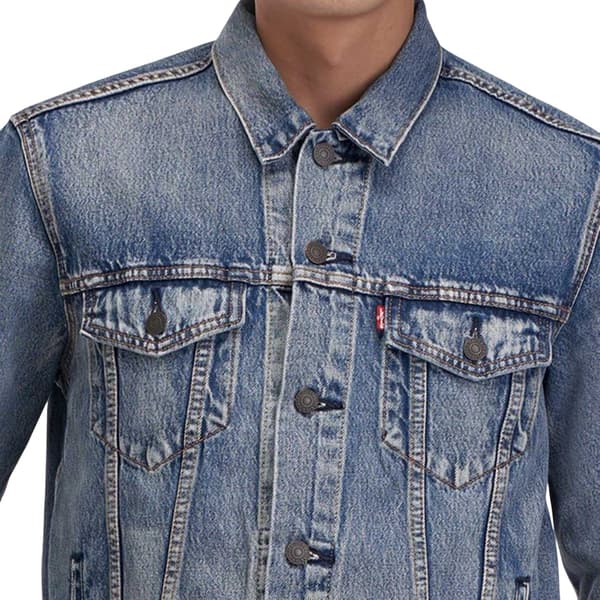 Levis Truckerjacka i bomullsdenim med lång ärm för män