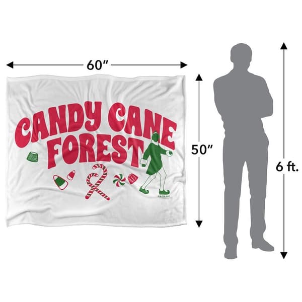 Elf Candy Cane Forest Blanket