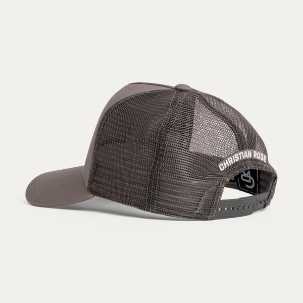 Christian Rose Embroidered Patch Trucker Cap