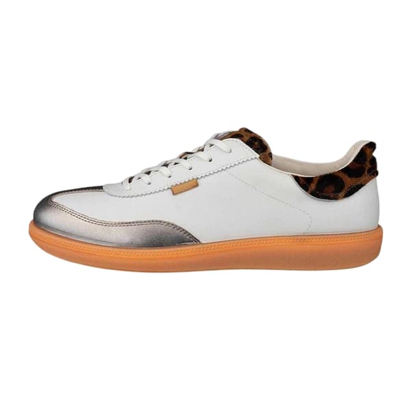 Ecco Dam Leopardmönstrade Platta Skinnskor