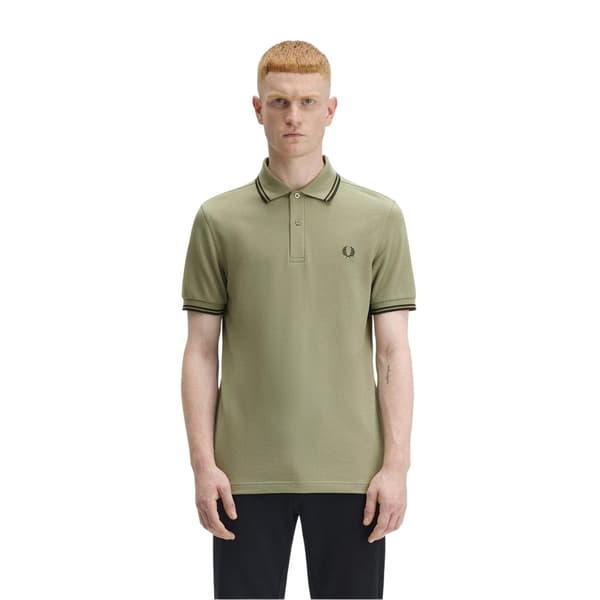 Fred Perry Pikétröja med dubbla ränder för män