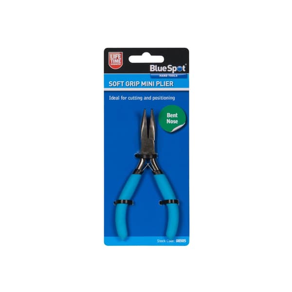 Bluespot Tools Soft Grip Mini Bent Nose Pliers