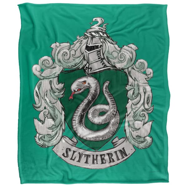 Harry Potter Slytherin Stitched Crest Blanket